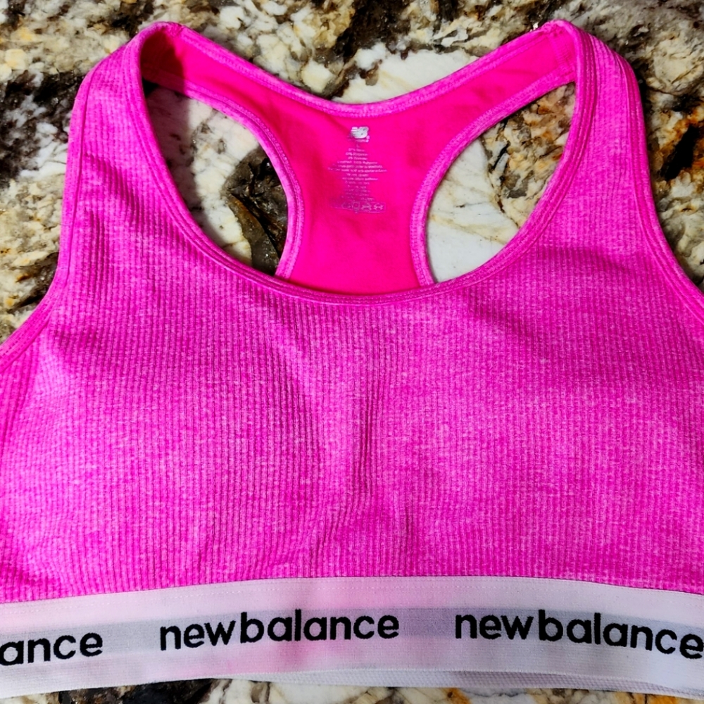 Women's New Balance Pink Sports Bra
